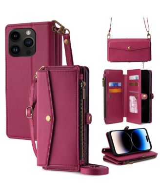 5-in-1 Crossbody Wallet Case for Apple iPhone 12-17