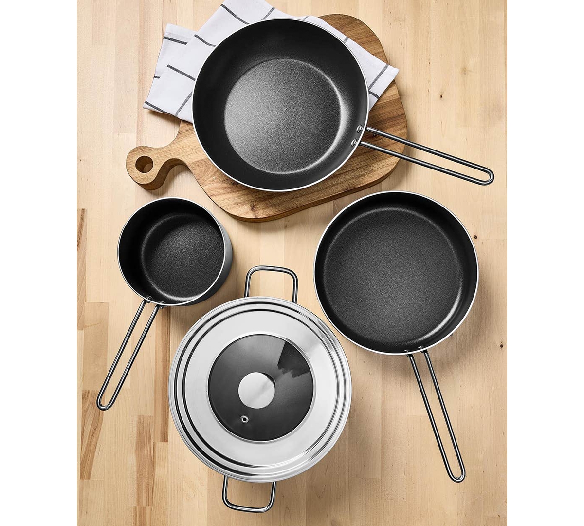 Arch Studio Nonstick Aluminum 5-Piece Cookware Set, Macy's Exclusive