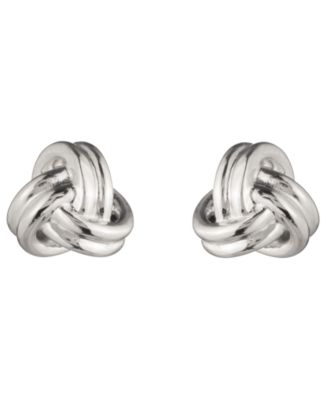 Sterling Silver Knot Stud Earrings