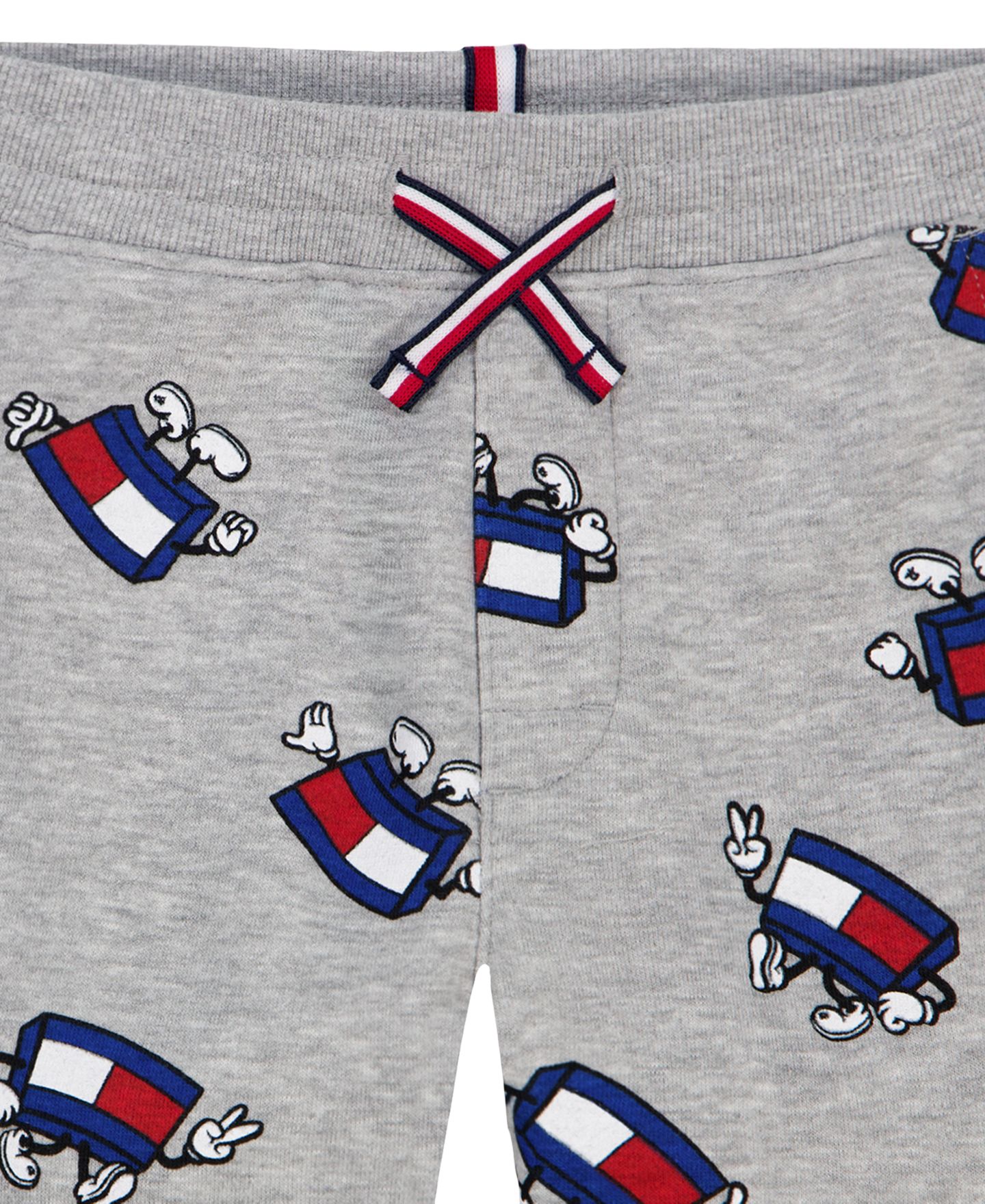 Брюки Tommy Hilfiger Mascot Drawstring Pull-On Allover-Print Joggers для мальчиков, цвет: Серый меланжевый — фото 3