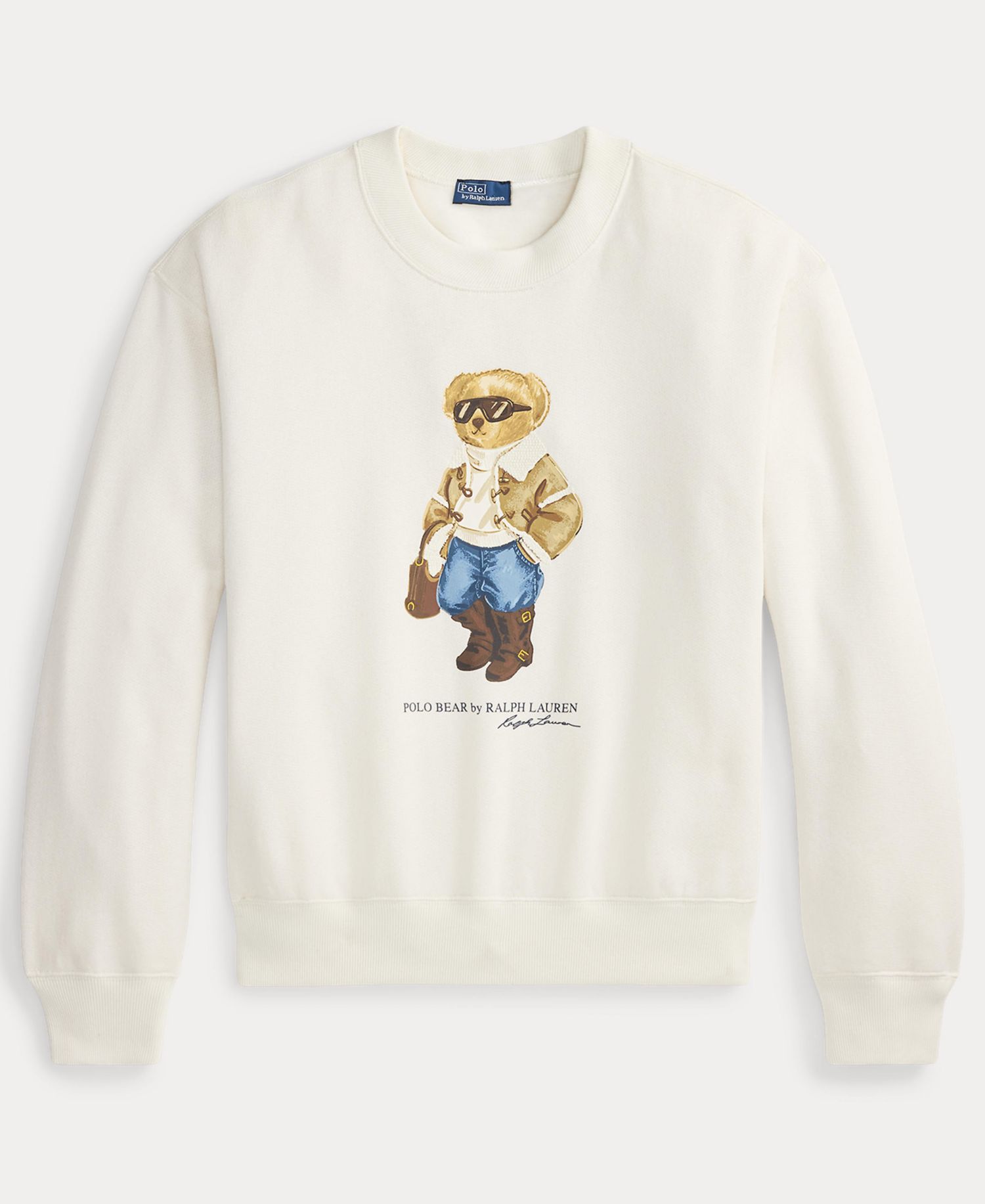 Women's Winter Polo Bear Fleece Crewneck Sweatshirt