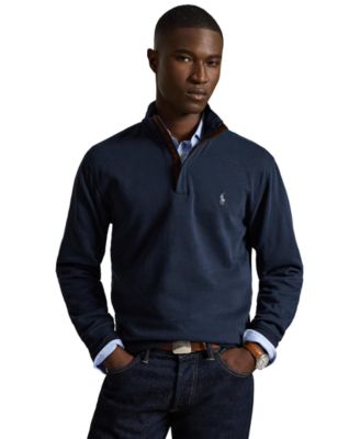 Men's Luxury Jersey Quarter-Zip Pullover Sweater