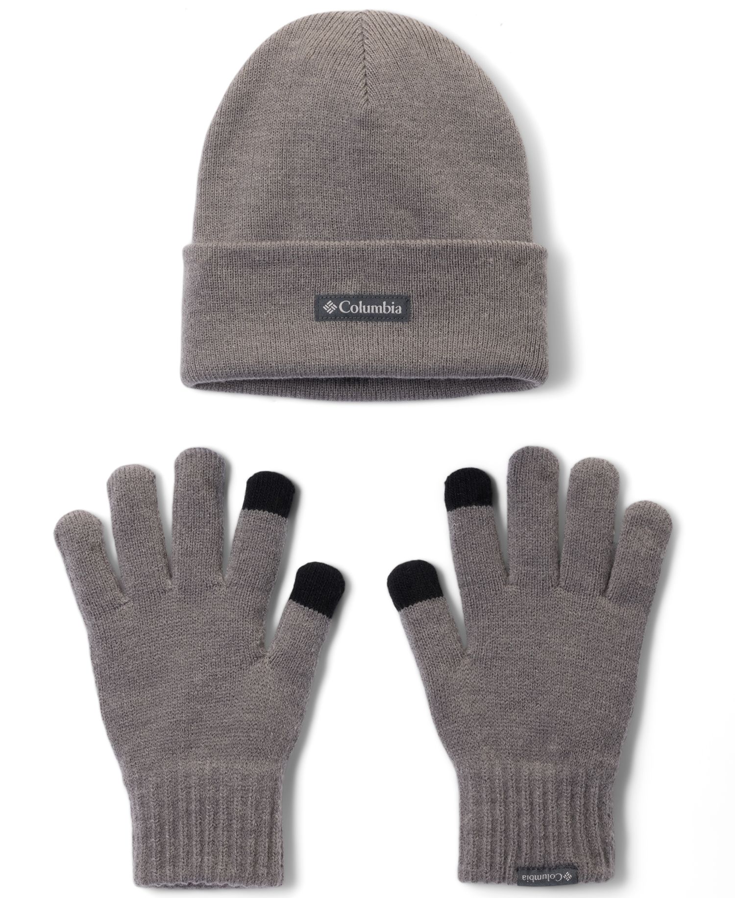 Touchscreen-Compatible Knit Beanie and Gloves, 2-Piece Set