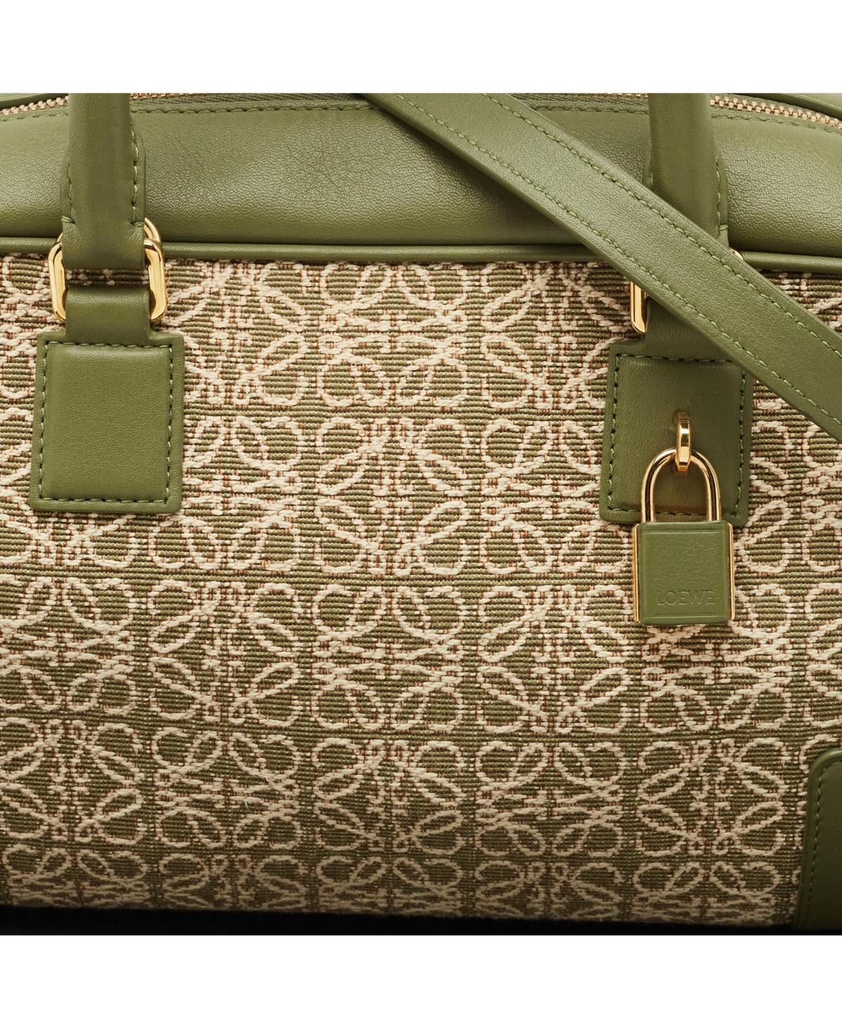 Pre-Owned Loewe Women's Amazona 23 Jacquard Canvas and Leather Satchel