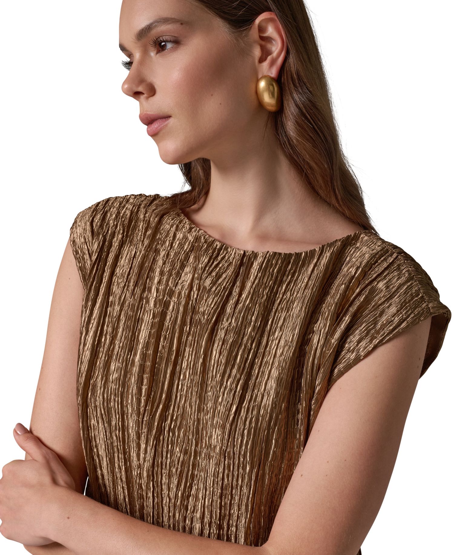 Women's Sleeveless Pliss&eacute; Blouse