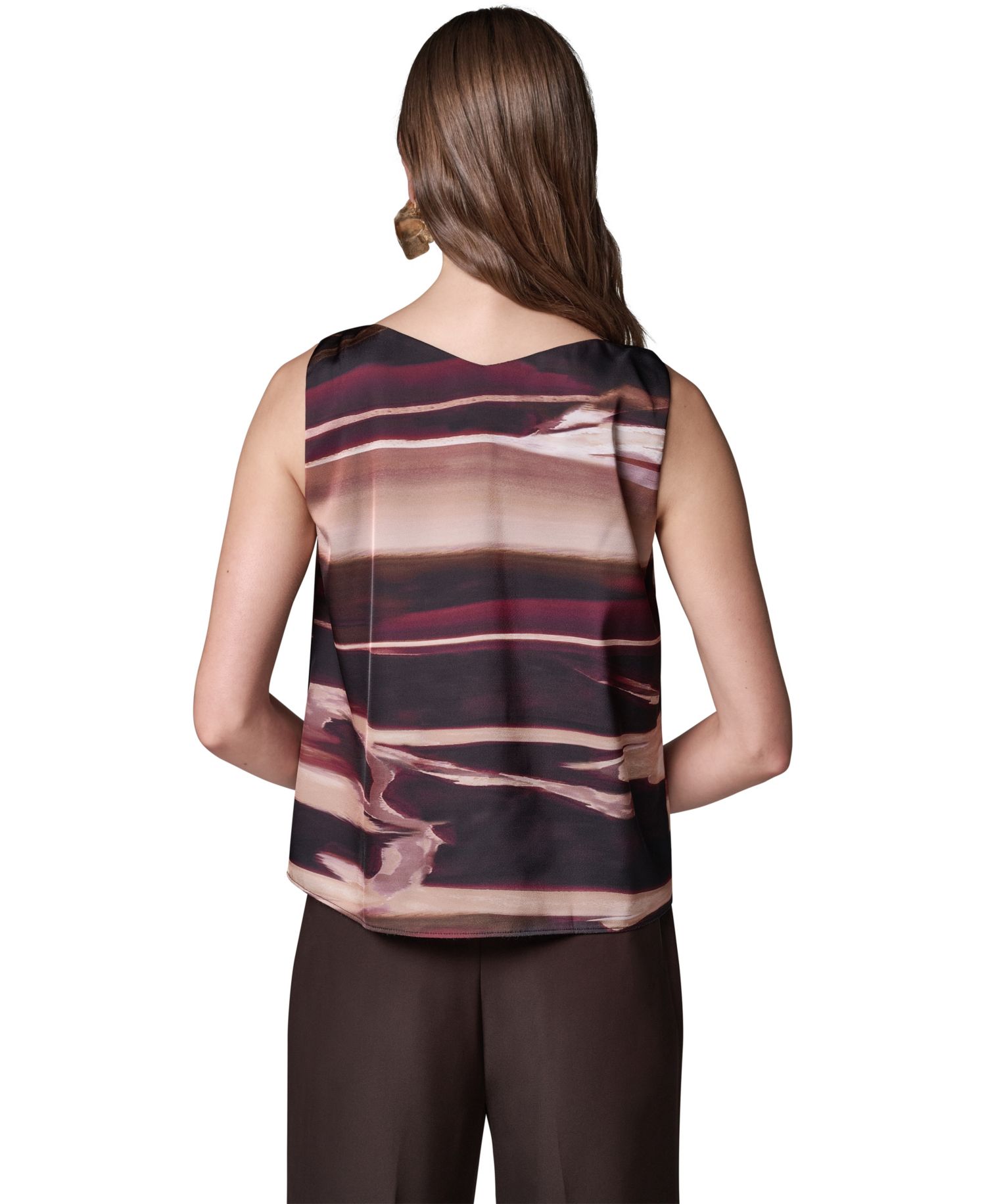 Women's Sleeveless V-Neck Allover-Print Tank