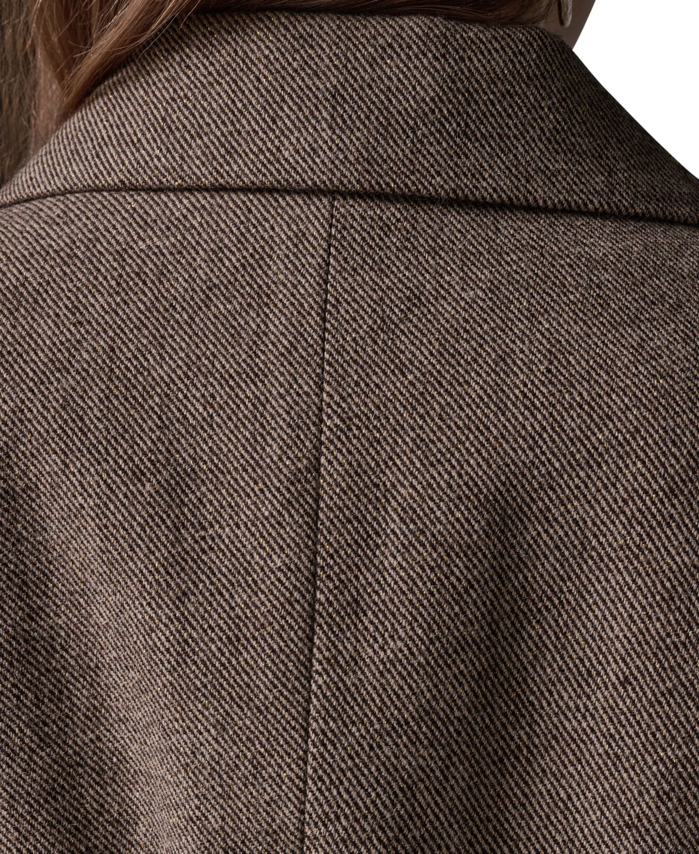 Женский пиджак Donna Karan New York Women Cropped Shoulder-Padded Belted Blazer, цвет: Тёмно-коричневый / Золотой — фото 11
