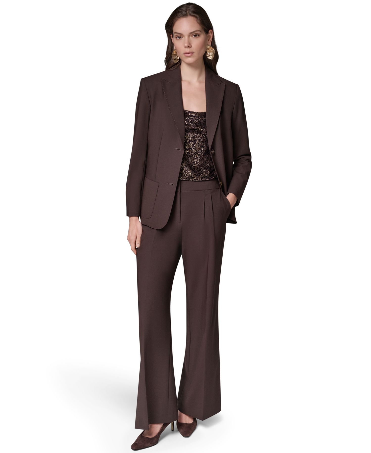 Women Oversized Notch Lapel Blazer