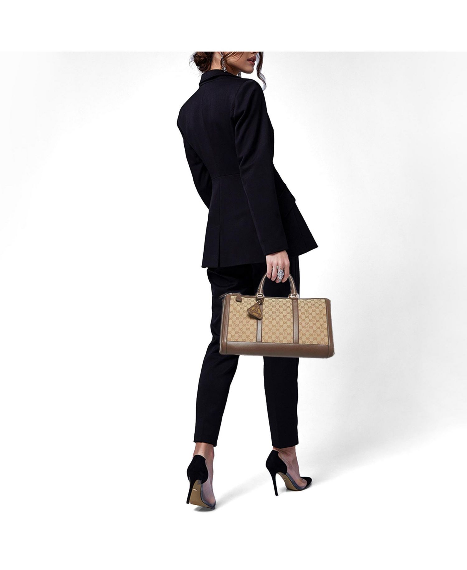 Bamboo Shopper Leather Tote