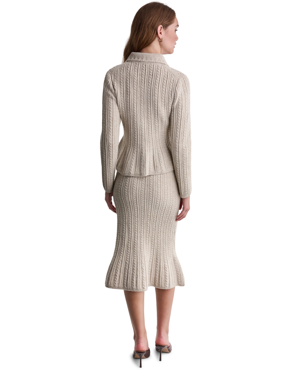Bcbg Women's High-Waisted Cable-Knit Midi Skirt