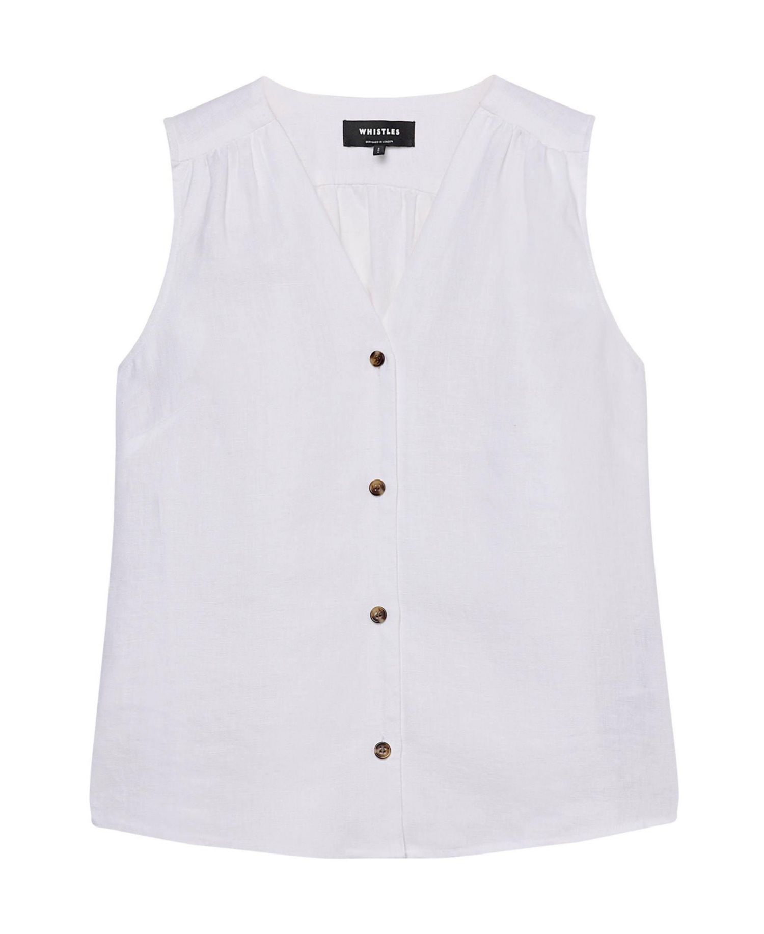 Women's Laura Linen Button-Up Tank Top