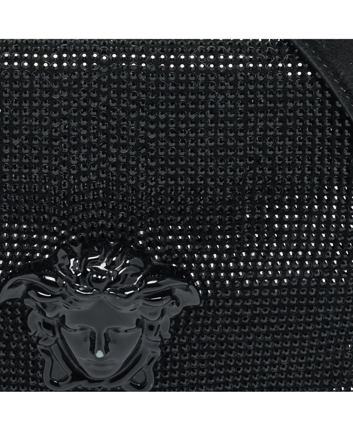 Pre-Owned Versace Women's Sultan Medusa Crystal Embellished Suede Shoulder Bag