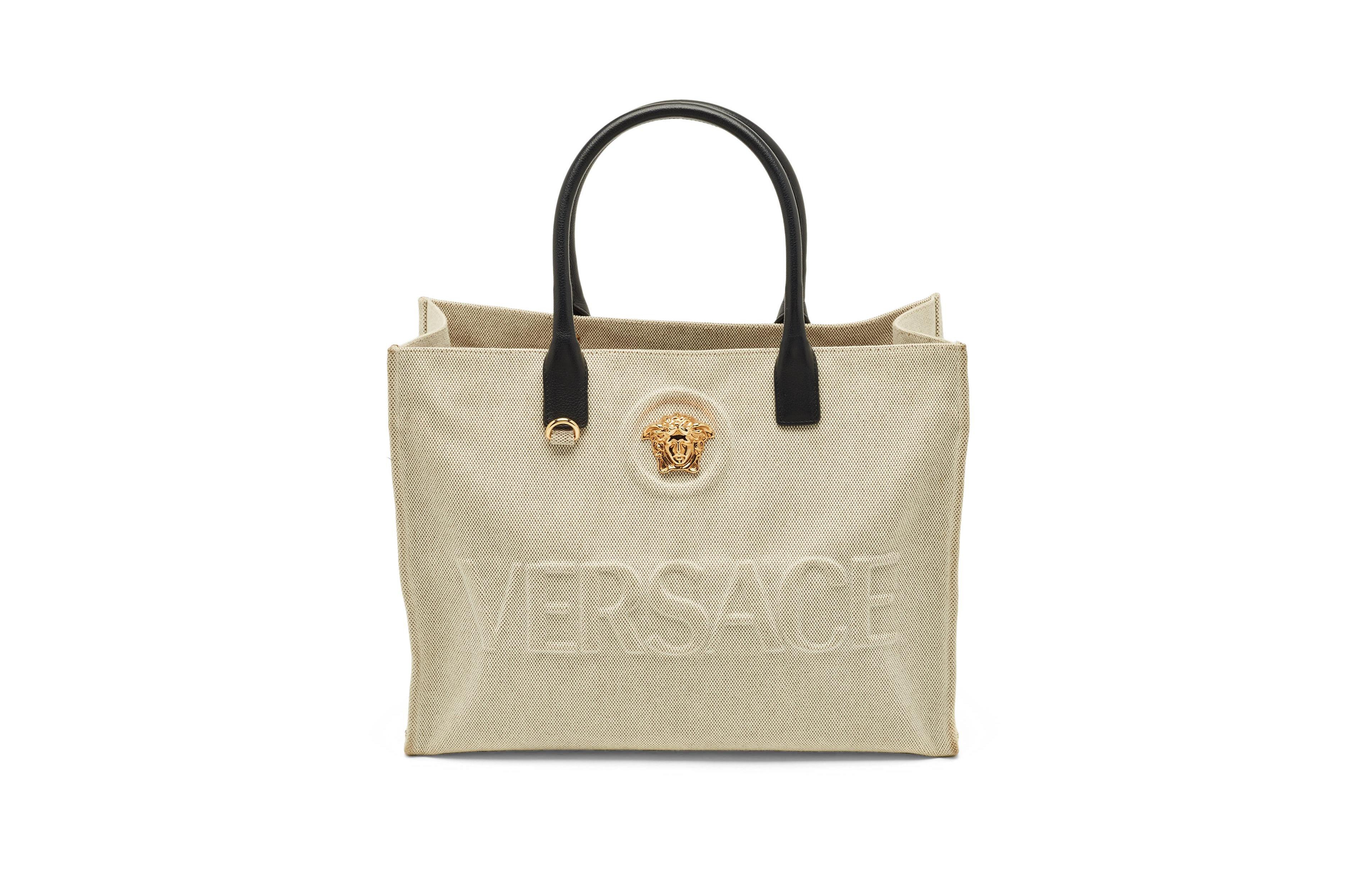 Pre-Owned Versace Women's La Medusa Canvas Tote