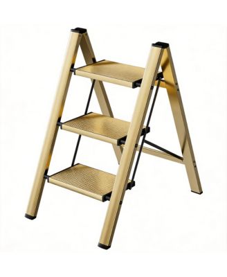 Aluminum 3 Step Ladder Foldable Portable Anti-slip Pedal Household