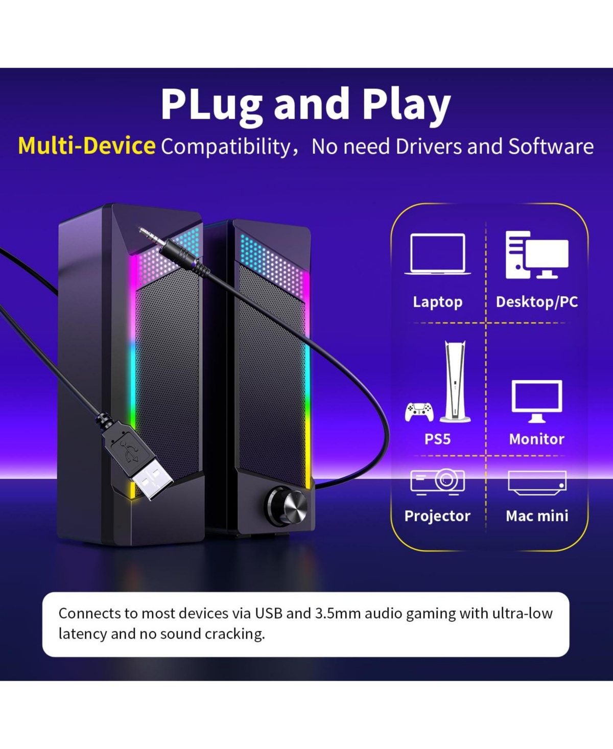 Lofree 2-in-1 Gaming Rgb Computer Speaker