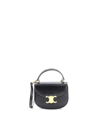 Mini Triomphe Besace Clea Top Handle Flap Bag Leather