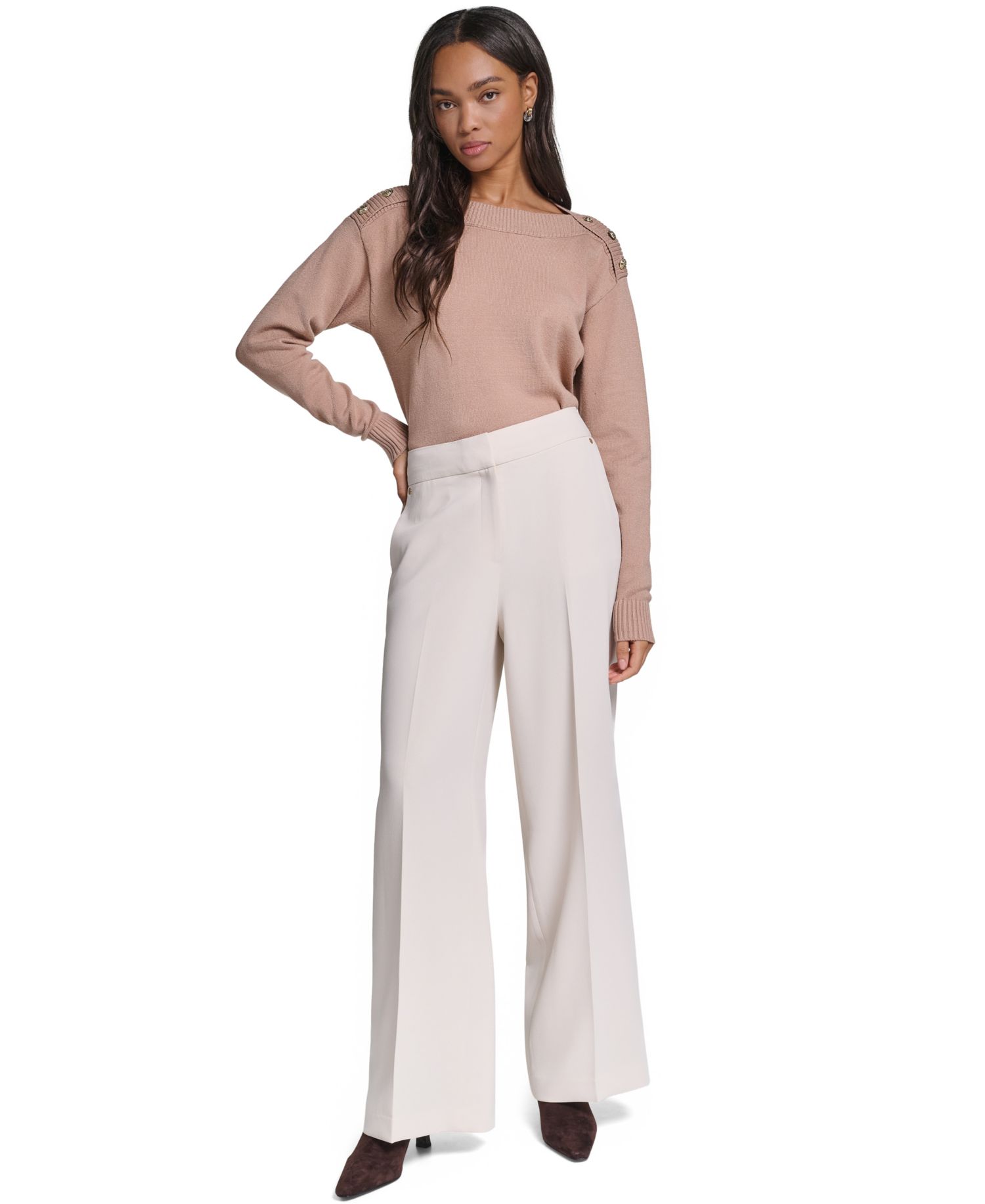 Women's Wide-Leg High-Waisted Pants