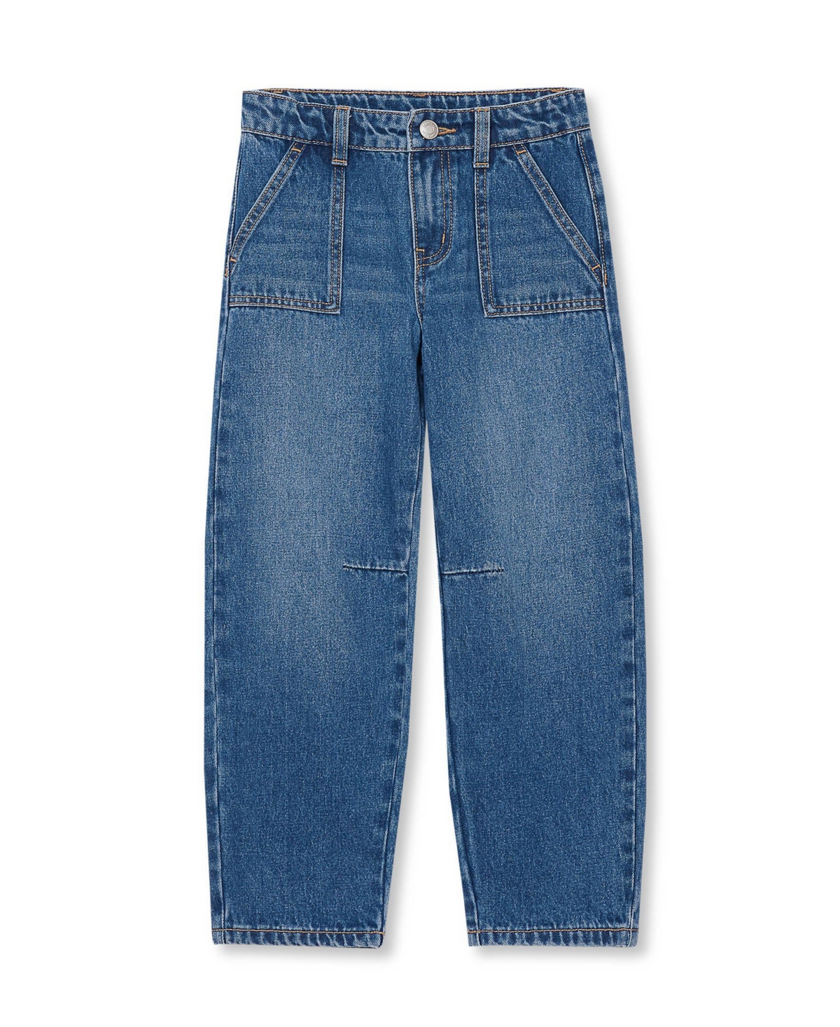 Lands' End Big Girls Barrel Leg Pants - Blue tint