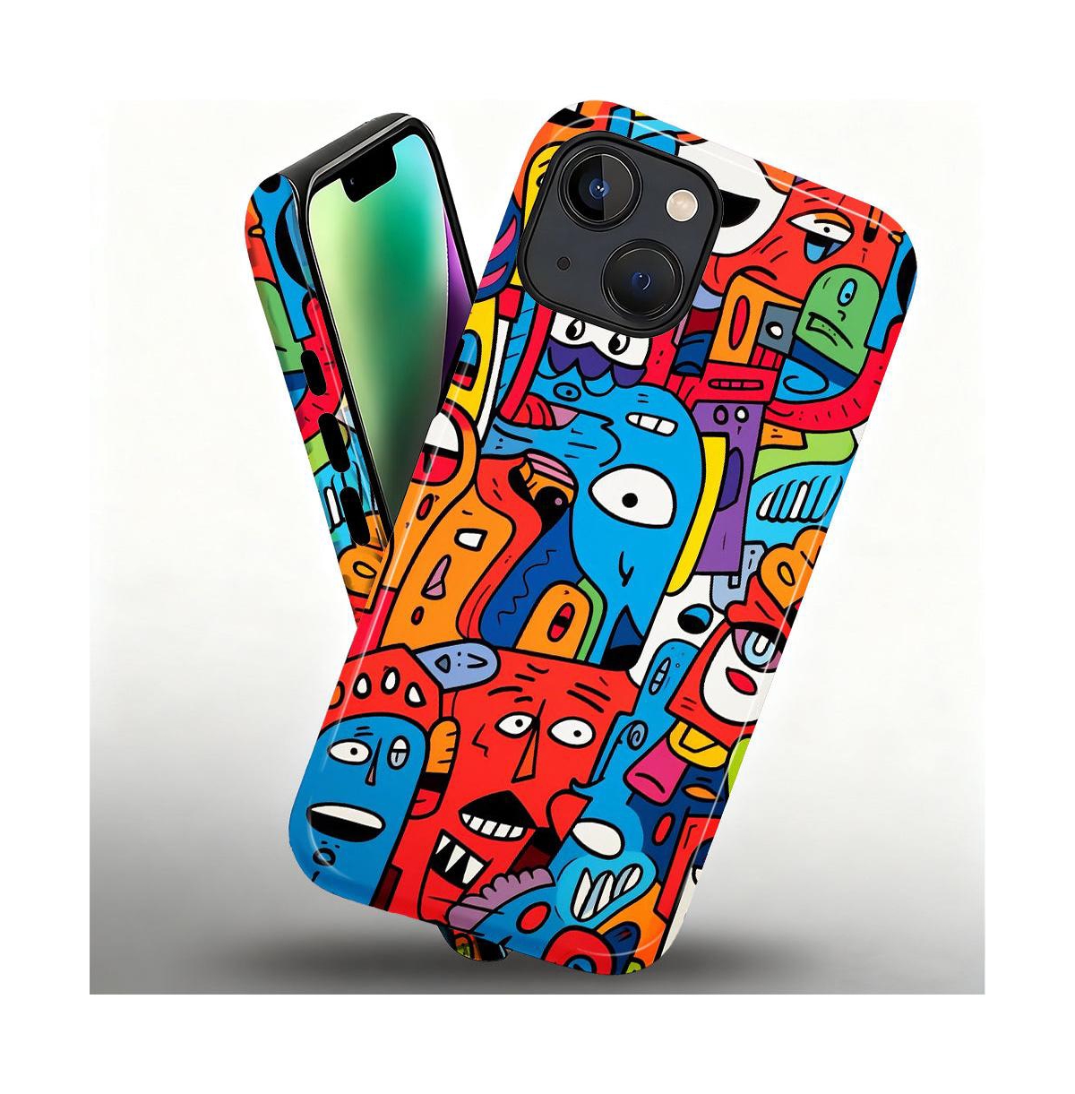 Lisen Faces Color Dual-Layer Hard-Shell Phone Case Compatible with Apple iPhone 15 Pro