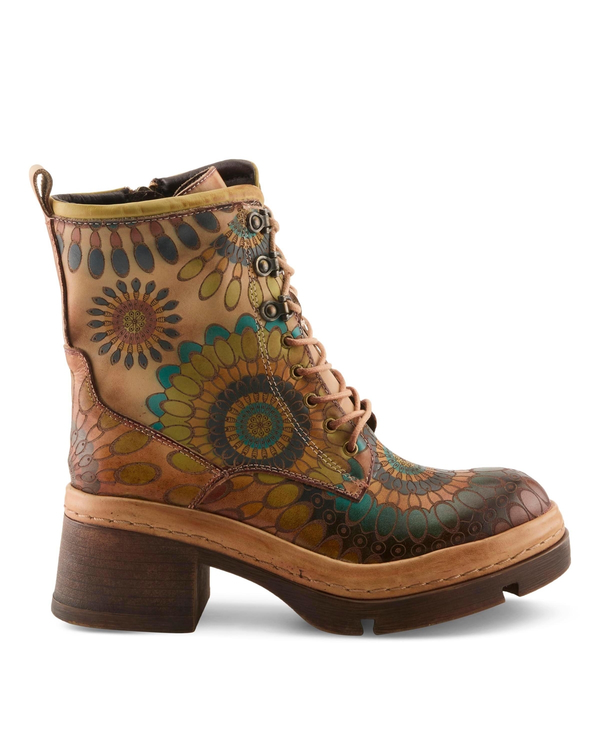 L'Artiste Women's Spring Step Carnivale Bootie with Hand-Painted Leather Vamp