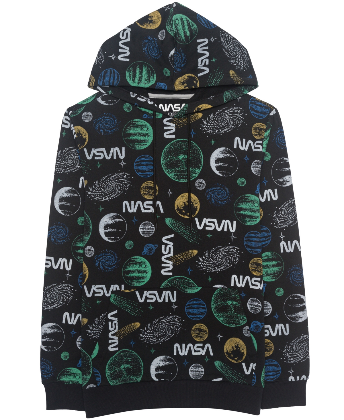 Hybrid Apparel Men's Nasa Allover-Print Classic-Fit Hoodie