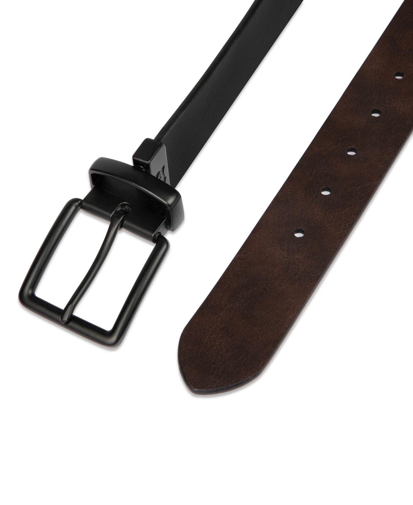 Мужской ремень Levi's 38MM Reversible Leather-Blend Belt, цвет: Чёрный / Коричневый — фото 3