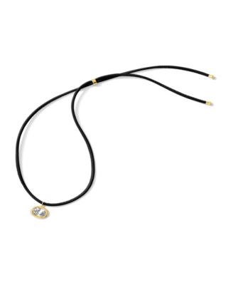 Cream Leather Cord Necklace