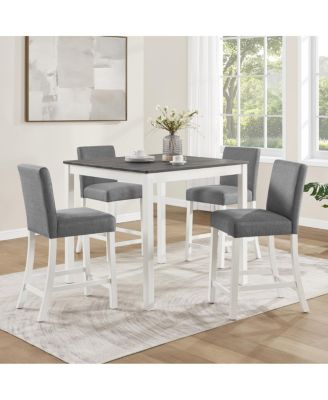 5-Piece Counter Height Table Set with 4 Chairs
