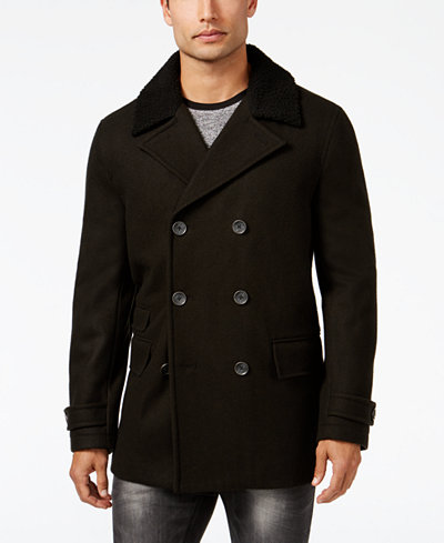 INC International Concepts Men's Double-Breasted Pea Coat, Created ...