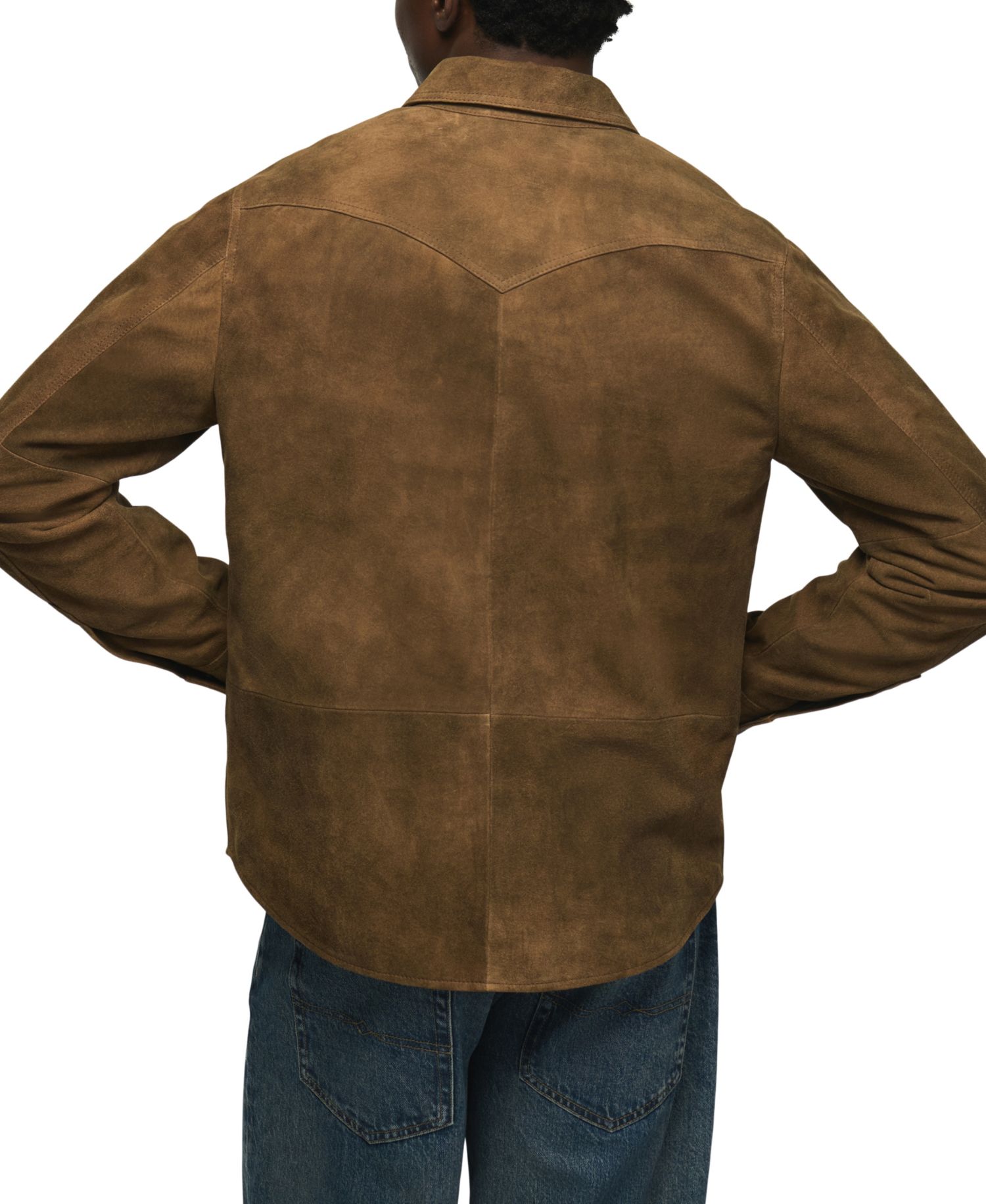 Men's Suede Western Shirt Jacket