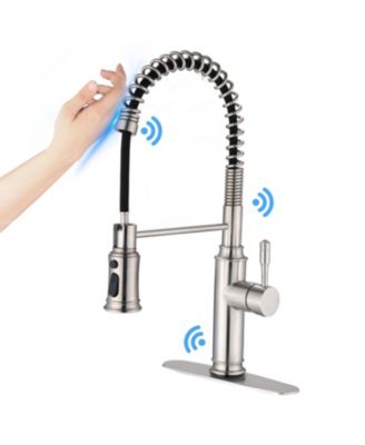 Kitchen Faucet with Pull Out Sprayer Single Handle Stainless Steel