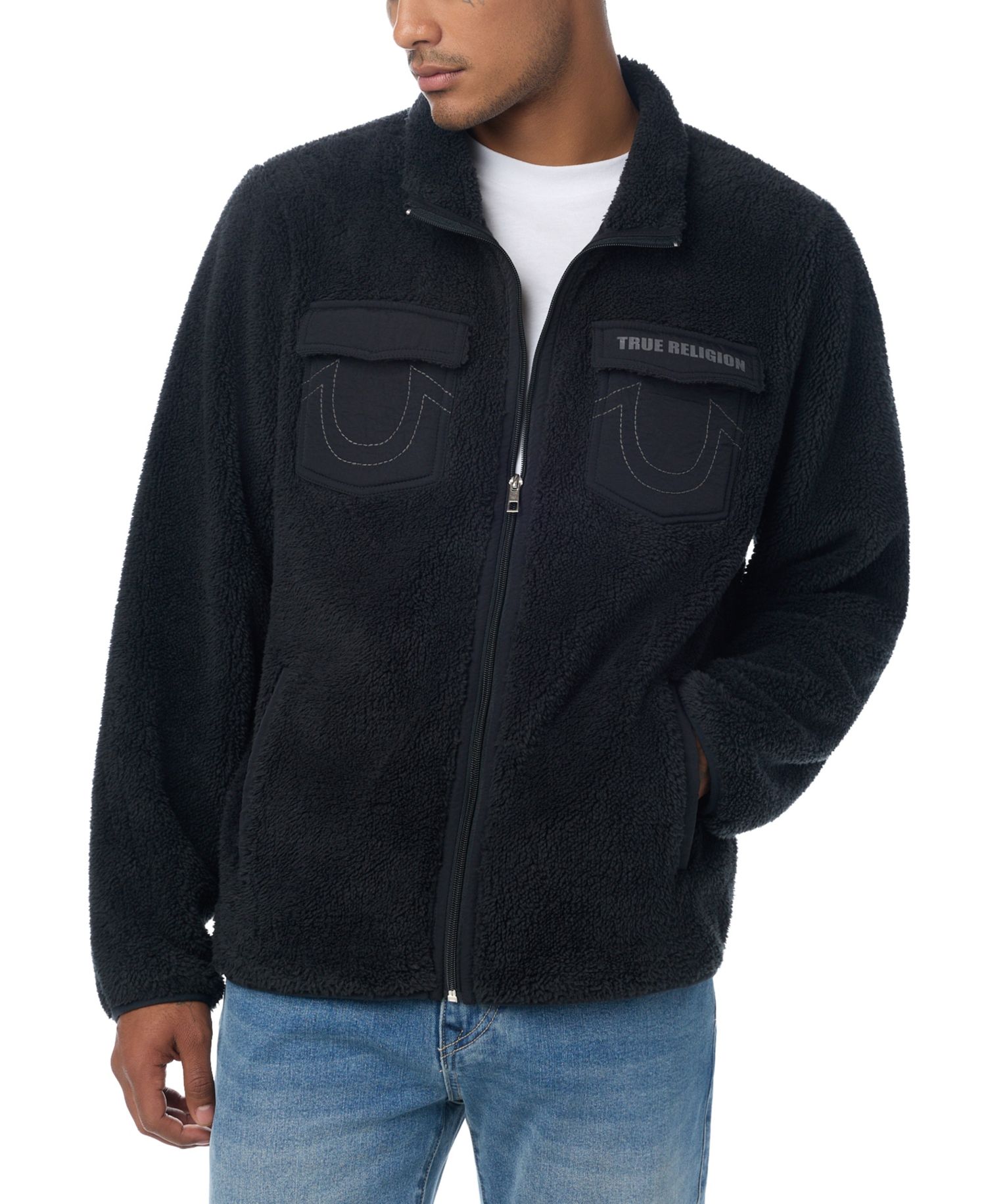 Men's Sherpa Fleece Zip-Front Jacket