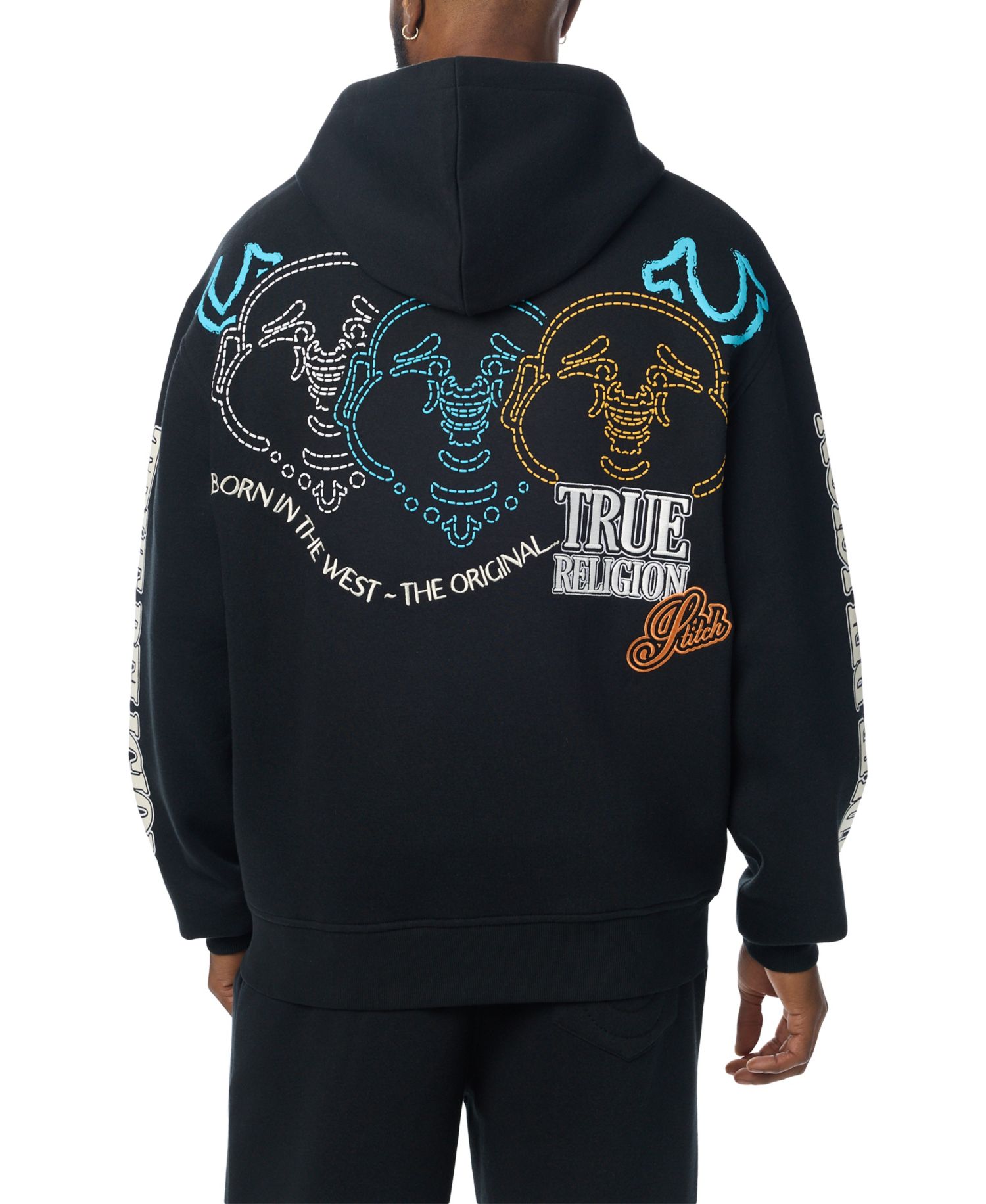 Men's Southwest Full-Zip Graphic Embroidered Hoodie