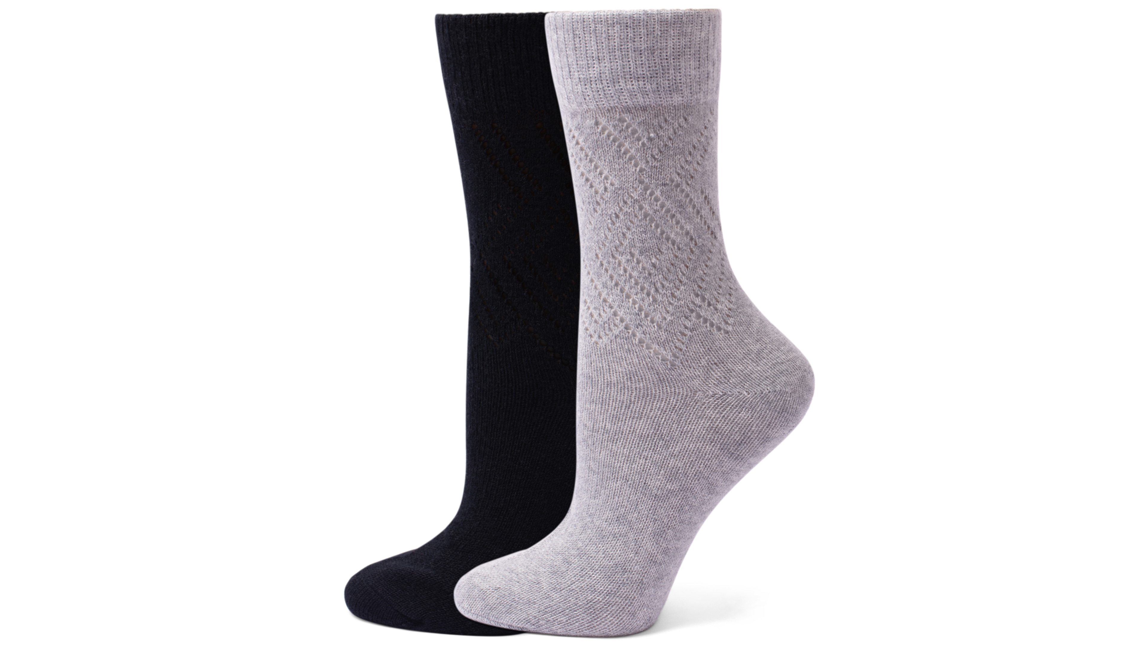 Hue Women's Pointelle Argyle Boot Socks, 2-Pack