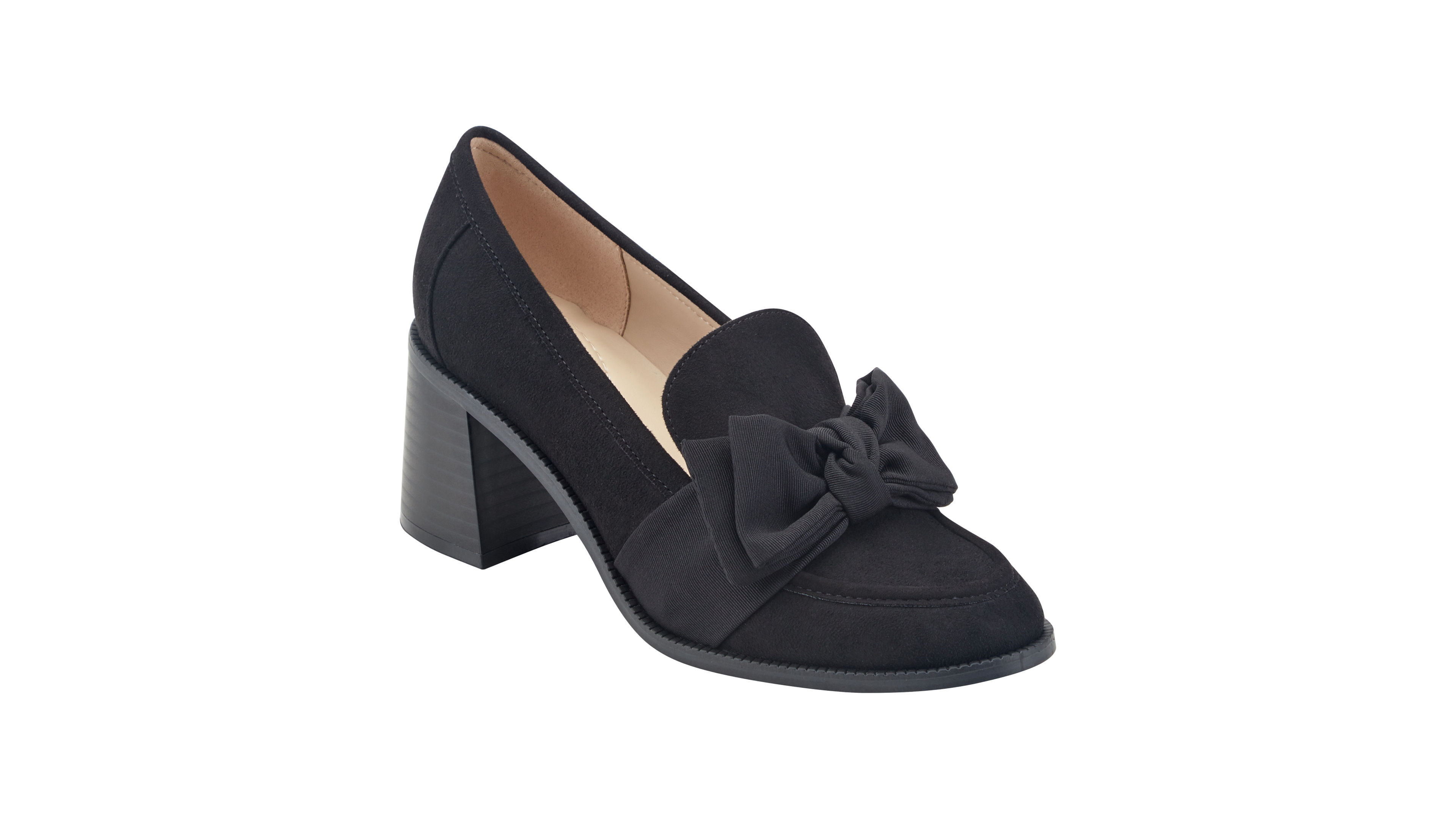 Bandolino Women's Korrar Bow Stacked Block Heel Loafers