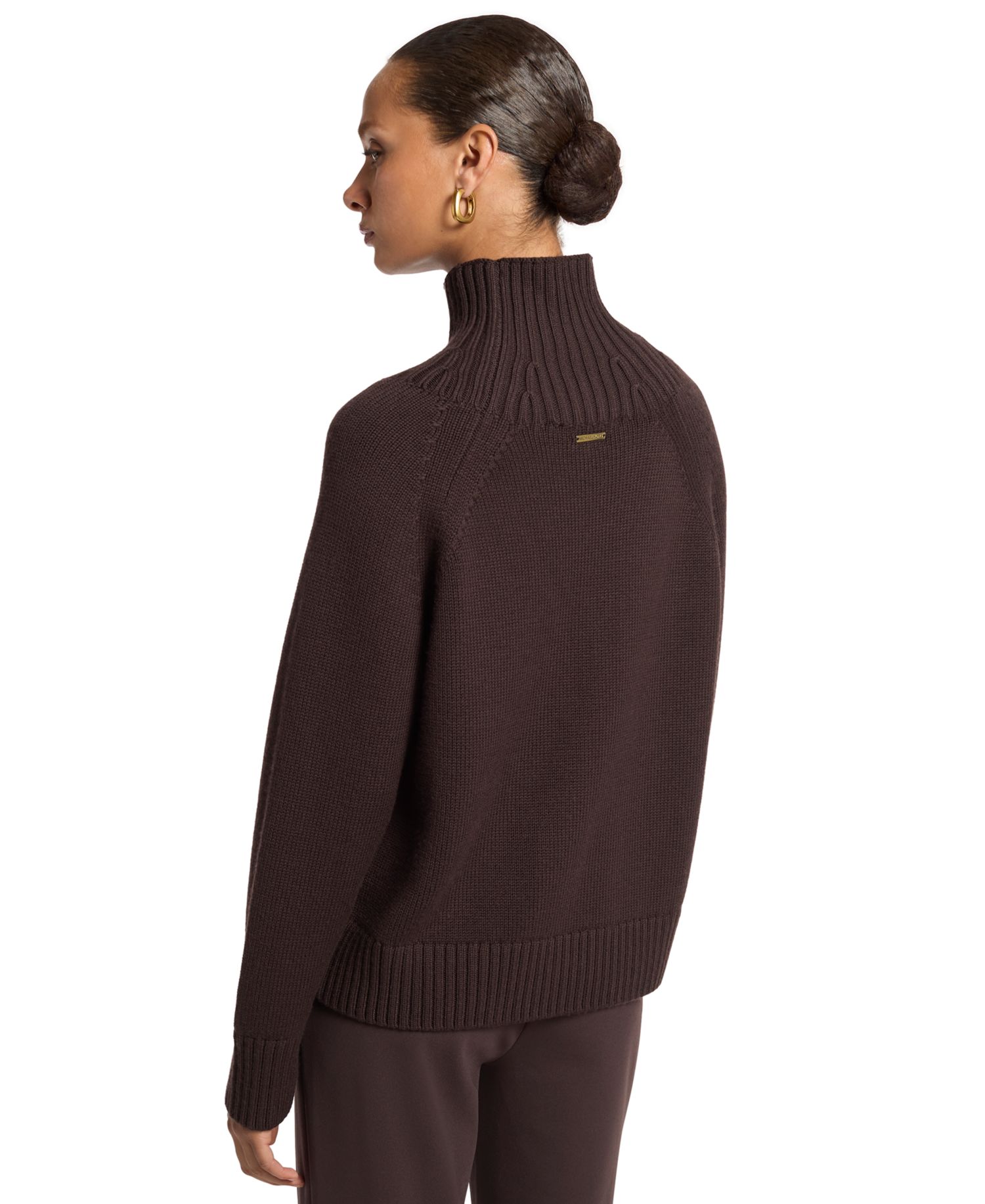 Women's Mock-Neck Wool Pullover Sweater