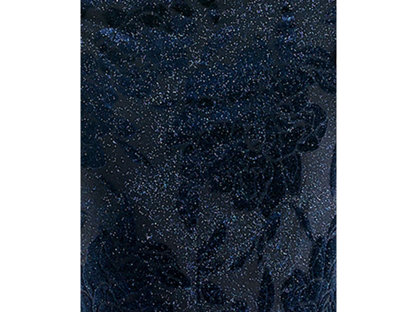 Женское платье Emerald Sundae Juniors' Glitter Burnout Velvet Floral, цвет: Тёмно-синий — фото 5