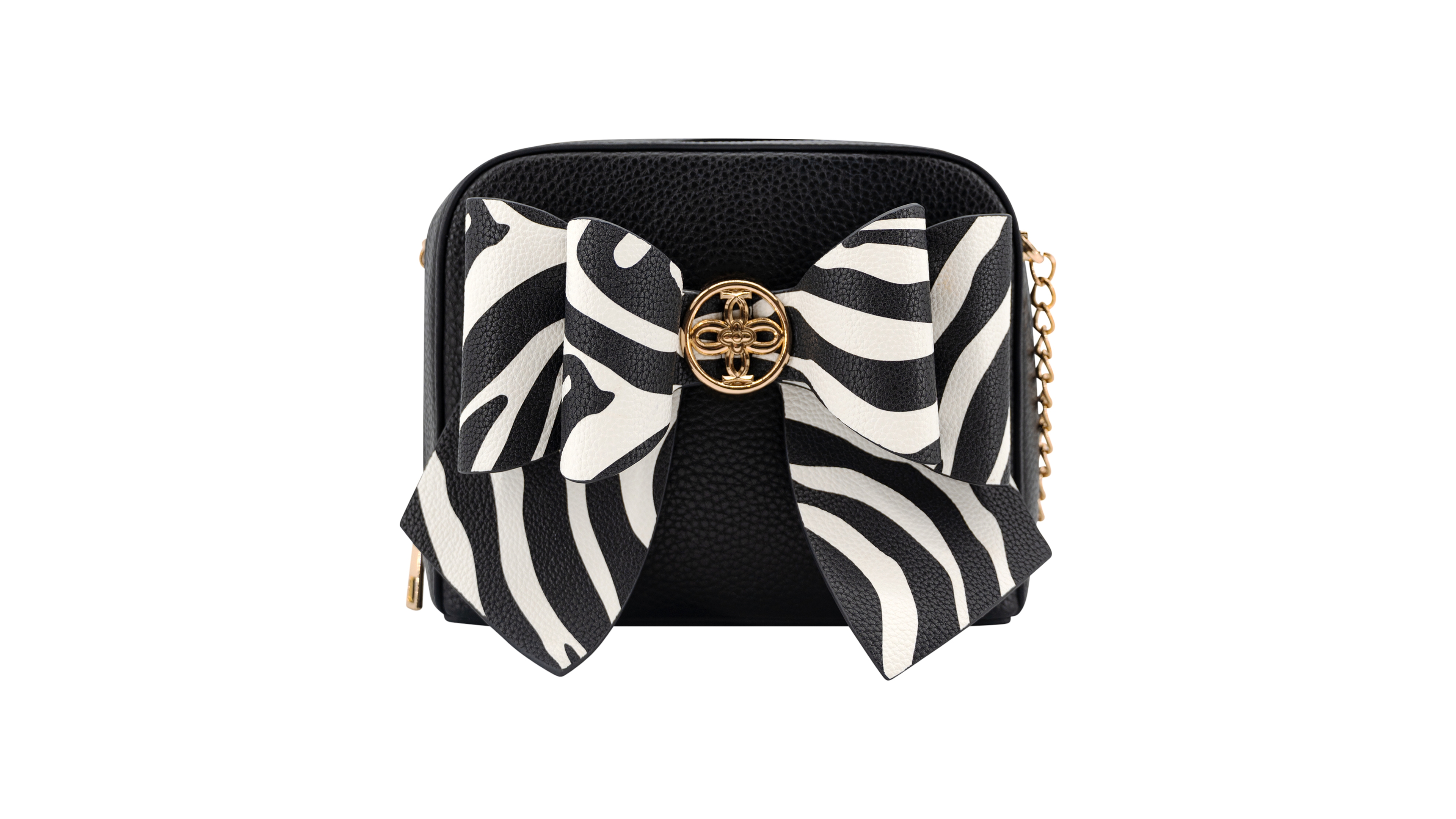 Like Dreams Zebra Bow Mini Crossbody Handbag