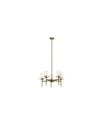 Alton 27" Wide Natural Brass 5-Light Chandelier