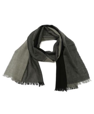 OS Contrast Edge Yarn Dye Fringed Scarf