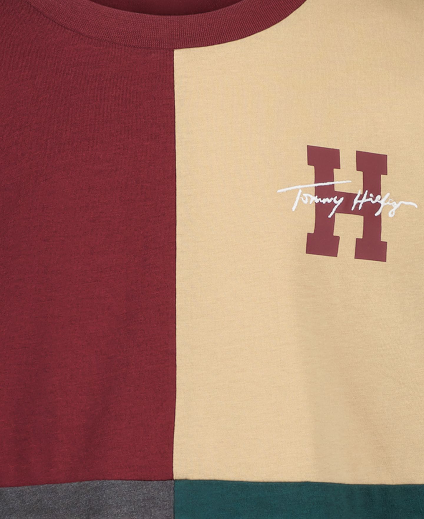 Футболка Tommy Hilfiger Quad Pieced Long-Sleeve Graphic Colorblock для мальчиков, цвет: Zinfandel — фото 9