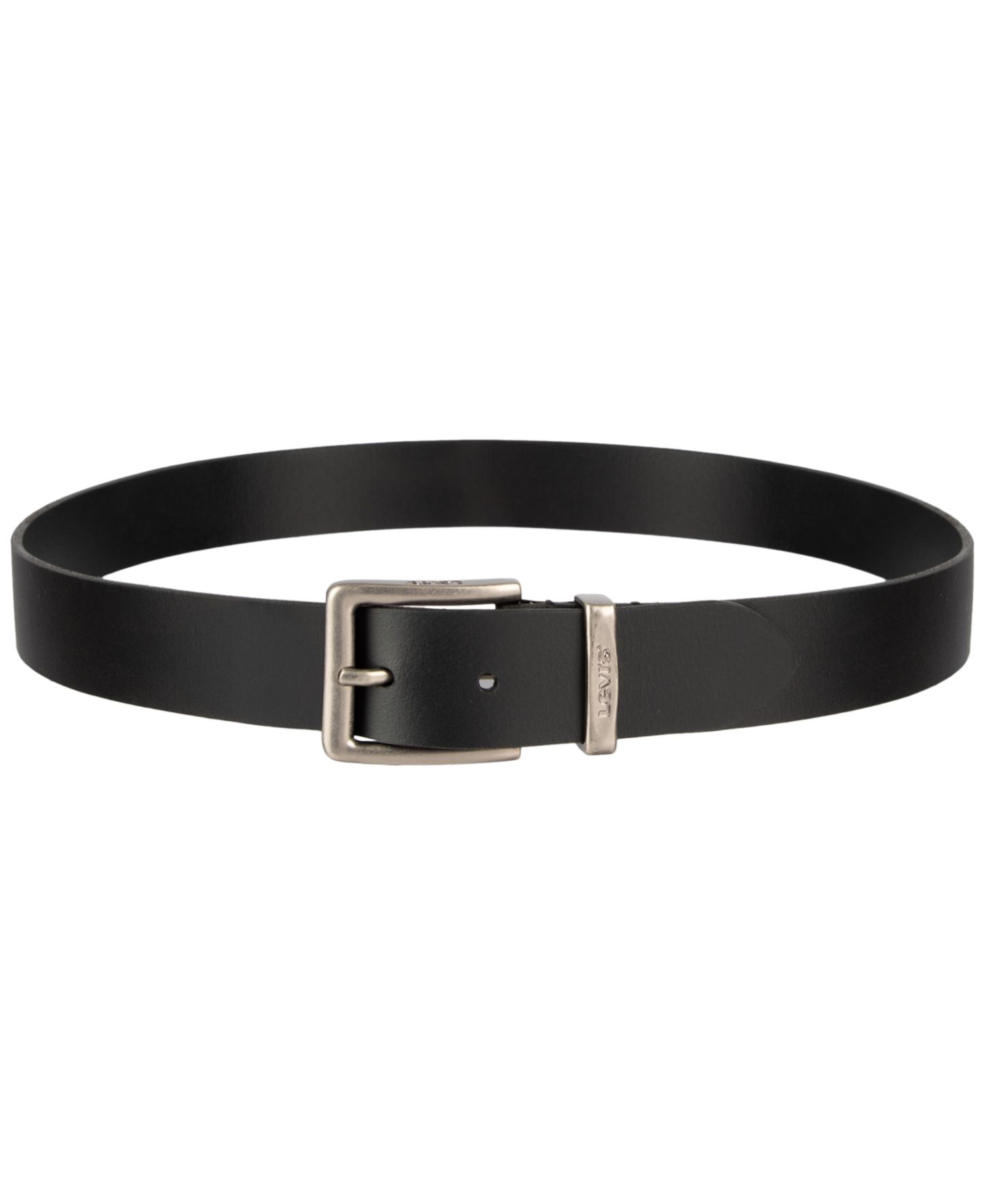 Мужской ремень Levi's 35MM Casual Leather Belt, цвет: Чёрный — фото 4