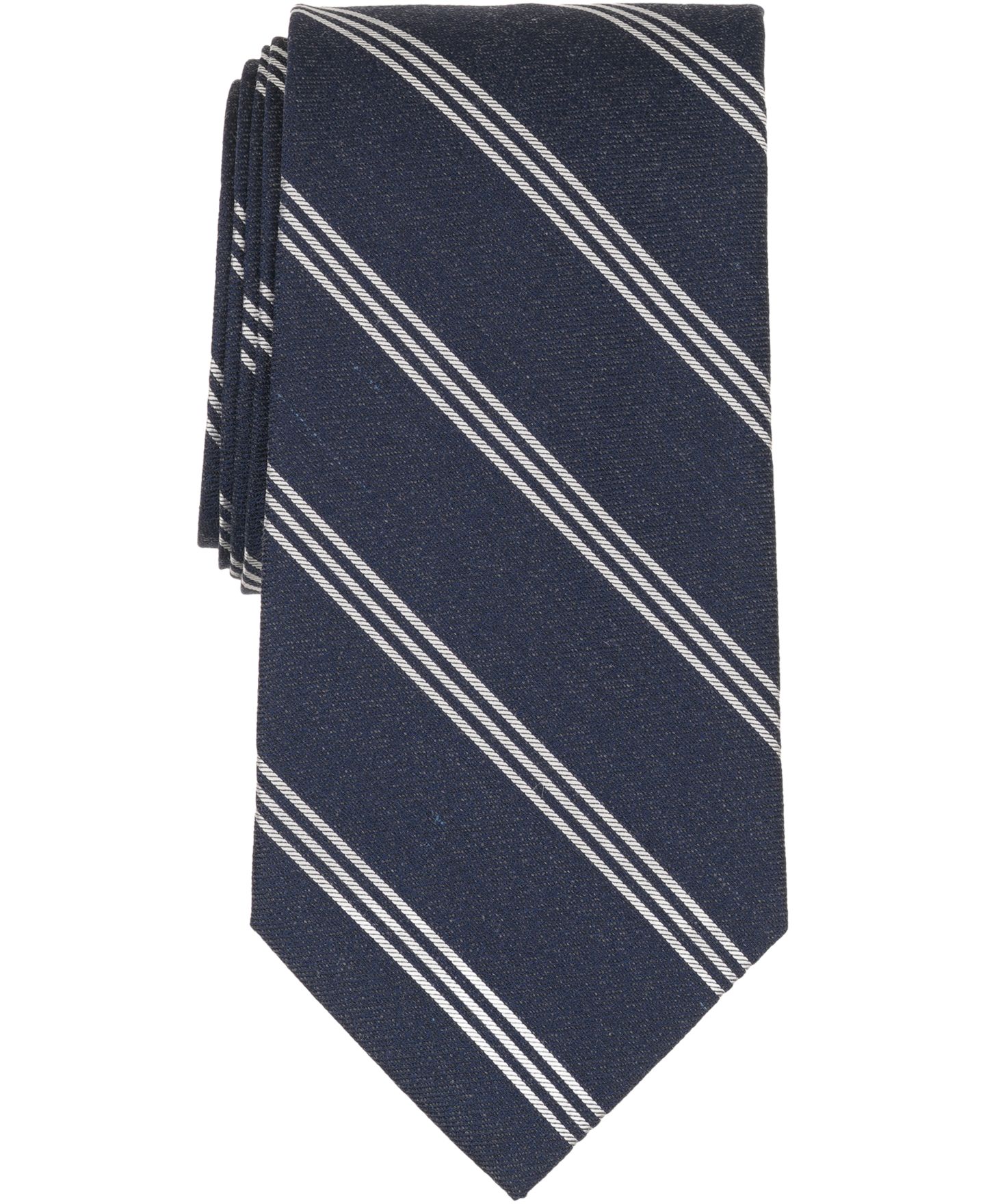 Мужской галстук Brooks Brothers Twltriple Stripe Classic Tie, цвет: Тёмно-синий — фото 1
