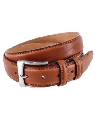 Vincenzo Italian Leather Contrast-Stitch 35mm Belt