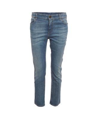 Women's Mid-Rise Skinny Faded Denim Jeans