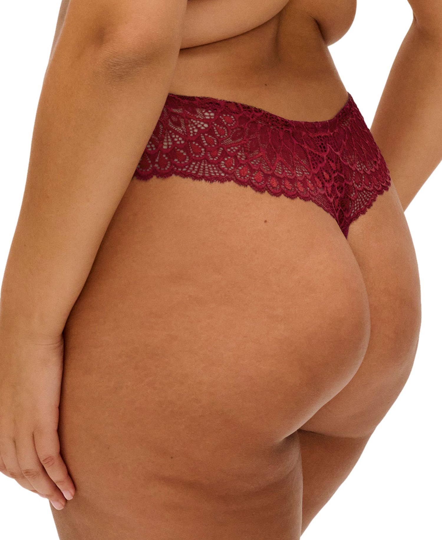 Plus Size Lace High-Waist Tiernie Thong