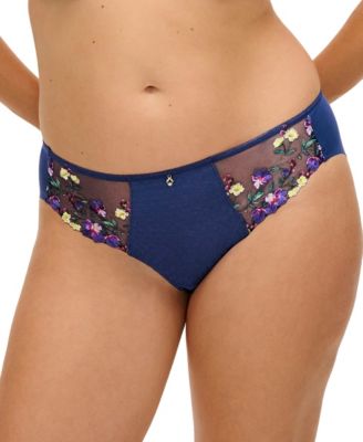 Low-Rise Floral-Print Embroidered Marie Panty
