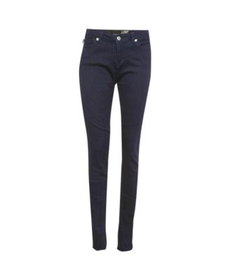 Women's Mid-Rise Skinny-Fit Heart-Print Denim Jeans