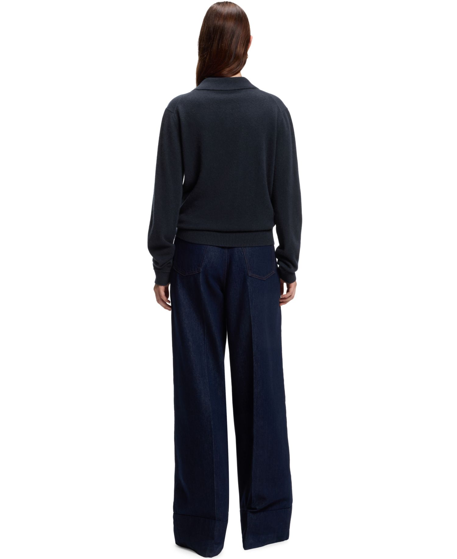 BOSS by Women's Cashmere Polo Sweater