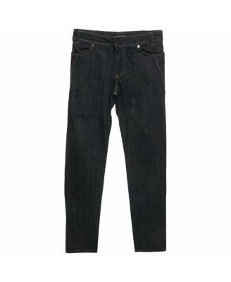 Women's Straight-Leg Mid-Rise Dark Rinse Jeans